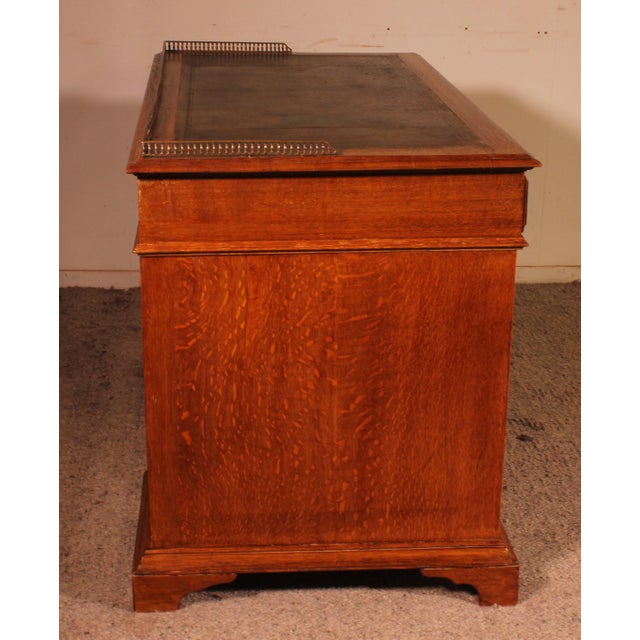 Wood 19th Century Oak Drawer Desk For Sale - Image 7 of 15