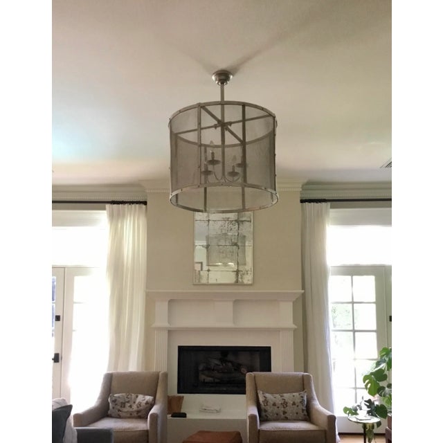 Metal Cage Chandelier For Sale - Image 10 of 11