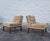 This is an all original pair of Mid Century slipper style lounge chairs attributed to Harvey Probber, however unmarked....