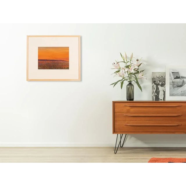 Desert, Gouache & Oil on Cardboard, Framed For Sale - Image 3 of 9