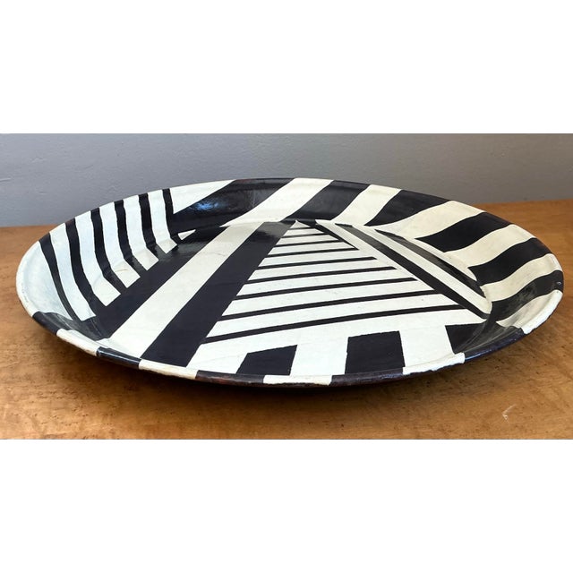 Vintage Geometric Lacquer Decorative Tray For Sale - Image 12 of 12