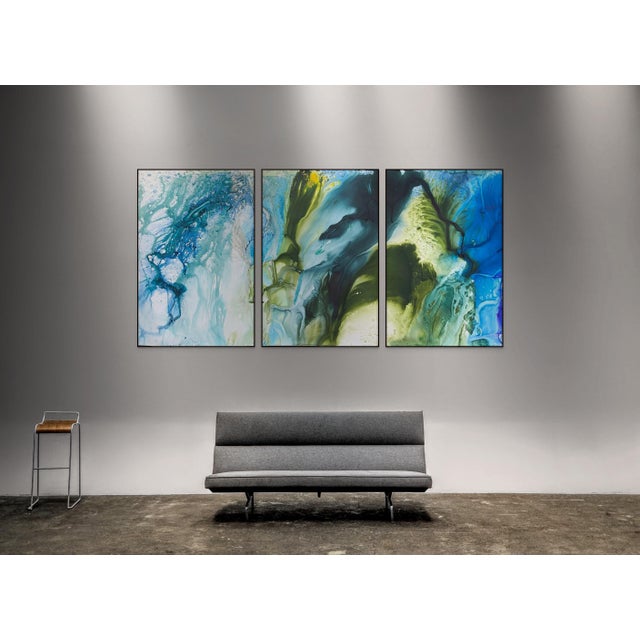 This triptych is a striking 3-meter section drawn from a monumental 10-meter work on paper by the Paris-based Argentine...