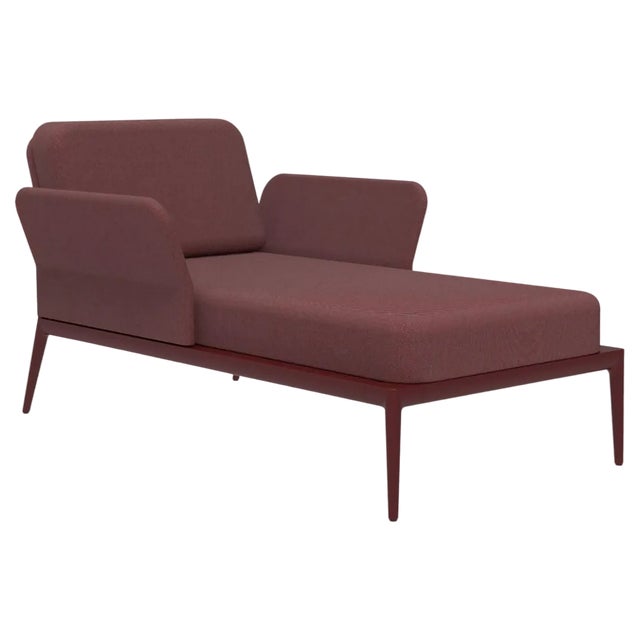 Cover Burgundy Divan Chaise Lounge by Mowee For Sale