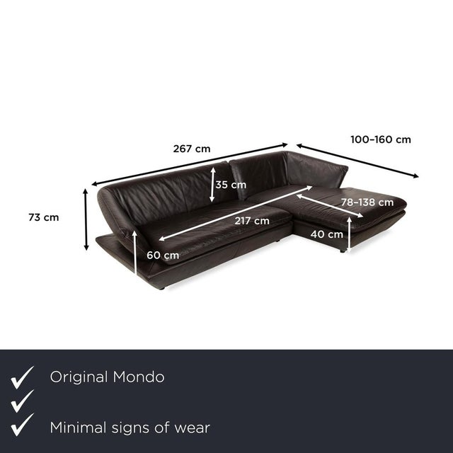 The Mondo leather corner sofa has a unique appearance with its special shape and special brown tone. The sofa, made of...