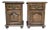 20th Spanish Nightstands with Drawer & Bronze Details, 1920, Set of 2 For Sale