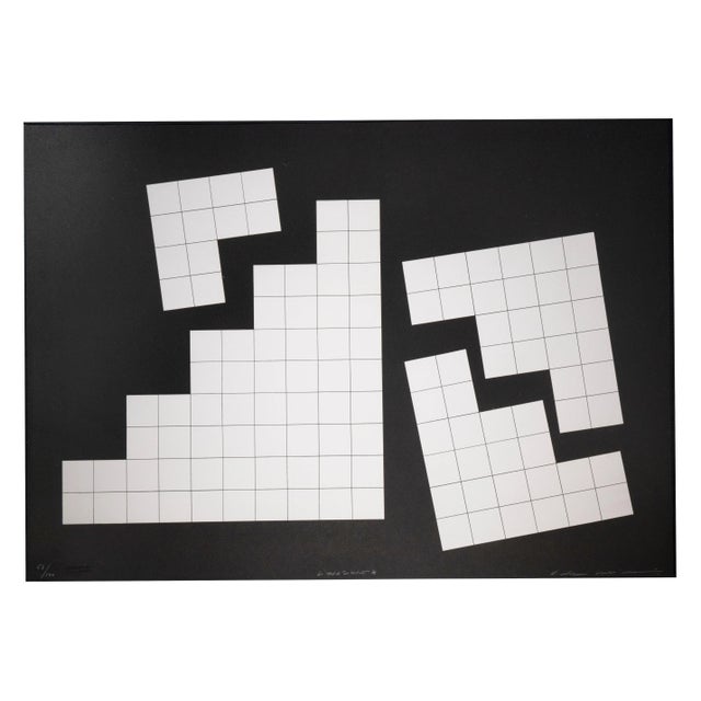 Nicola Carrino, Situation B, Original Screen Print, 1970s For Sale - Image 3 of 3