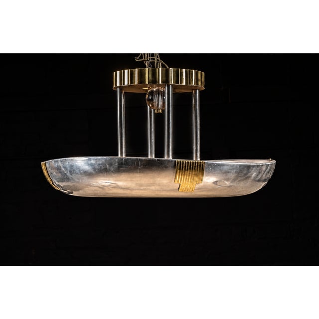 C. 1920 Art Deco Ceiling Light Fixture For Sale - Image 4 of 9