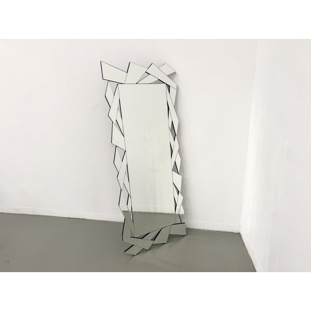 Vintage Graphic Faceted Mirror, 2000s For Sale - Image 13 of 13