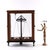 Precision analog scale enclosed in an oak wooden case with sliding front and opening side doors. Metallic manufacturing...