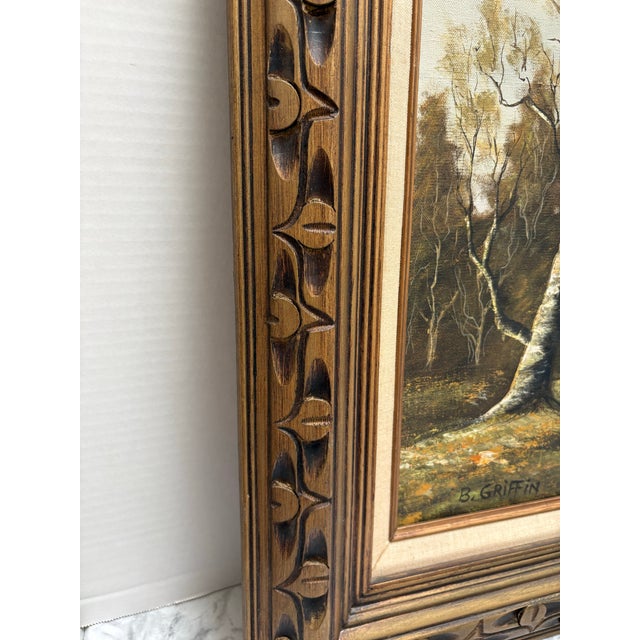 Midcentury Original Landscape Painting For Sale - Image 4 of 9