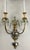 Hollywood Regency Four Silver and Gilt Bronze Sconces with Green Crystal Accents by Caldwell For Sale - Image 3 of 12