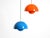 Louis Poulsen Enamelled Double Shade Flower Pot Pendant Lamp by Verner Panton for Louis Poulsen, Denmark, 1970s For Sale - Image 4 of 18