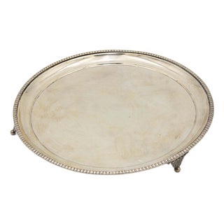 Plain Silver Circular Ticket Box For Sale
