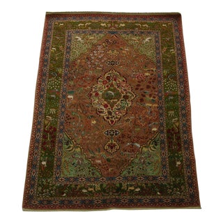 Vintage Red Tabriz Rug For Sale