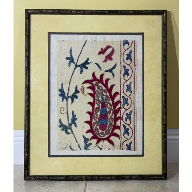 Purple Single 19 Century Antique Suzani Wall Hanging For Sale - Image 8 of 10