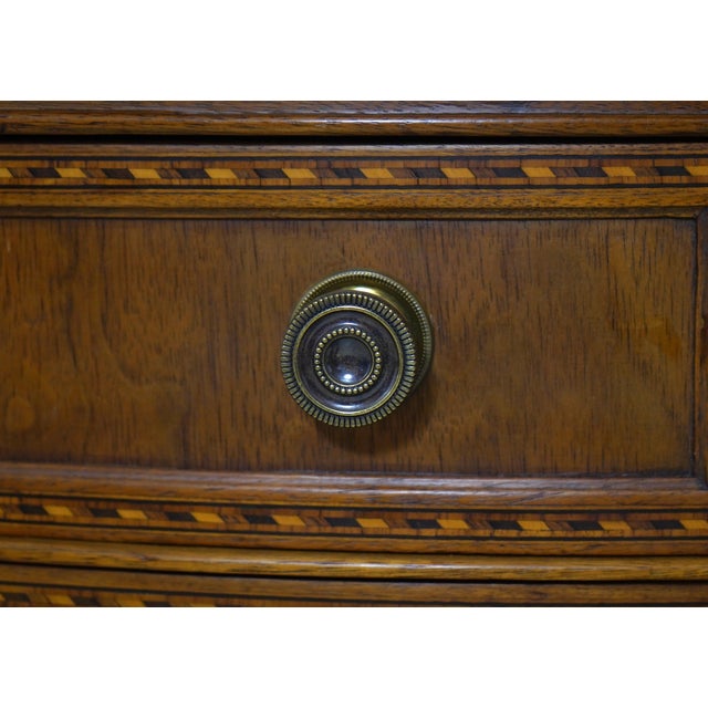 Vintage Marble Top Demilune Linen Cabinet For Sale - Image 15 of 17