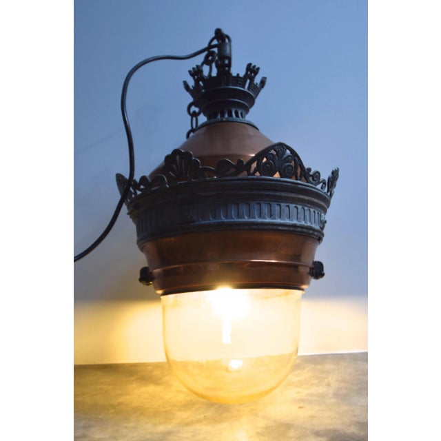 Metal Copper Street Lamp, 1920s For Sale - Image 7 of 15