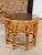 Vintage Octagonal Bamboo and Cane Side Table With Glass Top For Sale In Naples, FL - Image 6 of 12