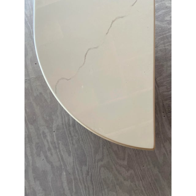 Karl Springer Style Modern Tall Half Moon Console Table For Sale In Tampa - Image 6 of 10