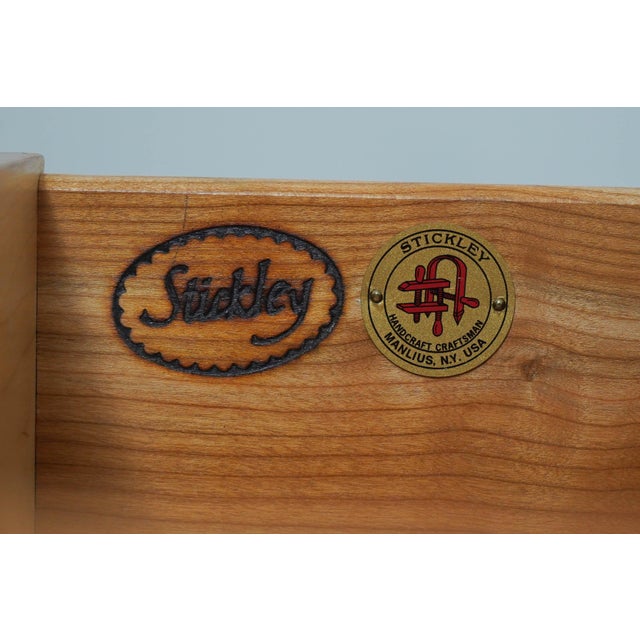 Pair of Stickley Harvey Ellis Cherry & Maple Nightstands For Sale - Image 16 of 18