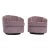 Pair of Mid-Century Modern Milo Baughman Style 360 Swivel Club Chairs on Plinth Bases For Sale
