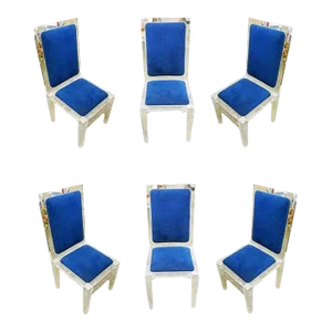 Mid Century Lucite Skyscraper Style Dining Chairs, Set of Six
