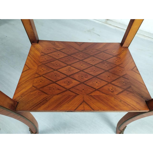 Louis XV Marquetry Side Table, 1950s For Sale - Image 17 of 18
