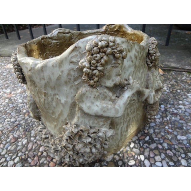 Handmade Glazed Pottery Planter Or Jardiniere By June His. This Stunning Planter Or Cachepot Will Accommodate A Larger...