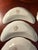 Victorian Antique J & E Mayer Semi Vitreous China Crescent Bone Plates 1881-1899 - Set of 6 For Sale - Image 3 of 15