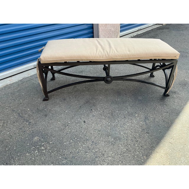 Mid-Century Modern Kreiss Mykonos Patio Bench For Sale - Image 3 of 9