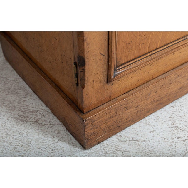 Vintage English Cupboard in Glazed Oak For Sale - Image 11 of 18