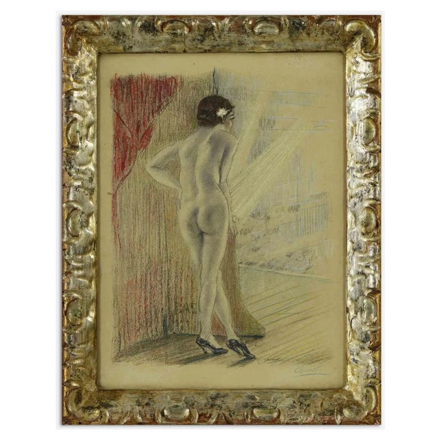 Édouard Chimot, Model in Theatre, Original Lithograph, Early 20th-Century For Sale