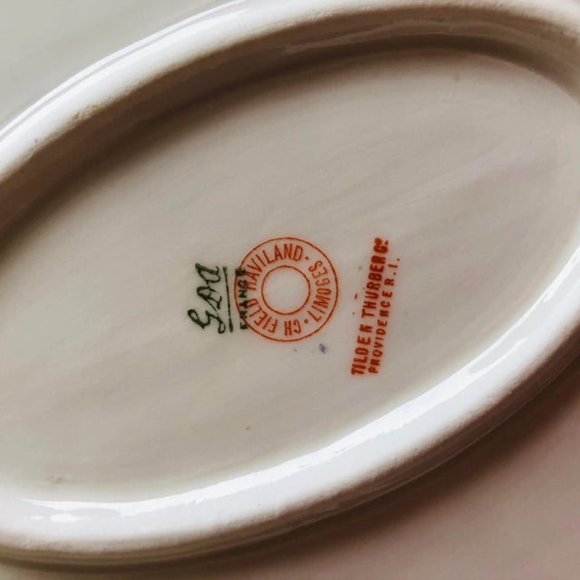 1930s Vintage Haviland Limoges France Floral Serving Platter For Sale - Image 5 of 7