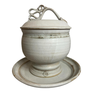 Vintage 1970’s Studio Pottery Stoneware Soup Tureen With Plate