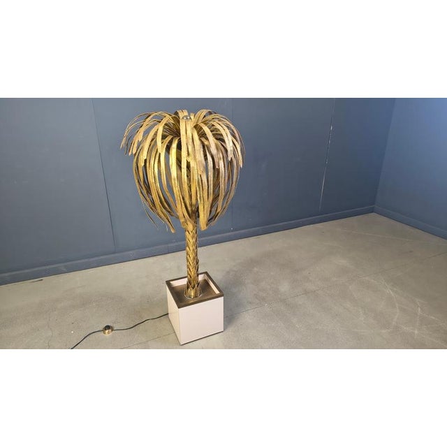 Brass Palm Tree Floor Lamp from Maison Jansen, 1970s For Sale - Image 17 of 18