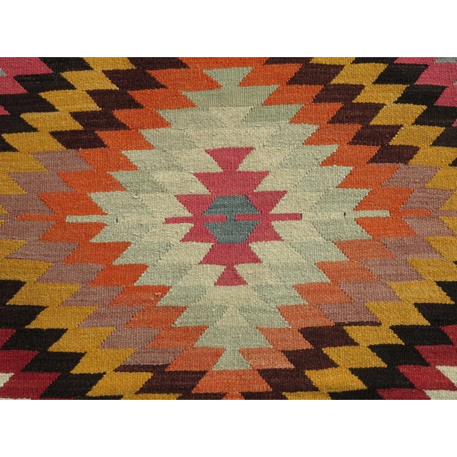 Textile Mid 20th Century Turkish Anatolian Kilim Rug-5’7’x9’6" For Sale - Image 7 of 13