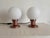Mid-Century Modern Space Age Opal Glass Globe Table Lamps from Kaj, Former Yugoslavia, 1970s, Set of 2 For Sale - Image 6 of 10