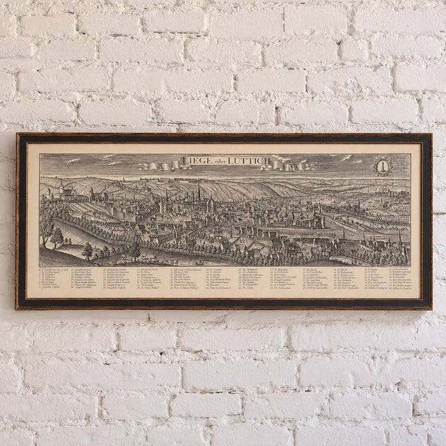 This late 19th to early 20th Century French paper engraving showcases an intricately detailed panoramic scene rendered...