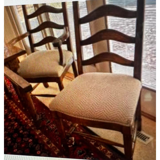 Guy Chaddock English Parquet Dining Table With 6 Chairs For Sale - Image 9 of 12