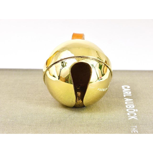 Handcrafted Jingle Bell #5039 Paperweight in Brass, Leather attributed to Carl Auböck, Austria, 2022 For Sale - Image 6 of 18