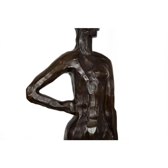 Brown Art Deco Modernism Bronze Sculpture “Amazon and the Hero” by Sava Botzaris For Sale - Image 8 of 18