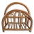 Late 20th Century Bamboo Magazine Book Rack Holder Petite Bent Wood Rattan For Sale - Image 5 of 11