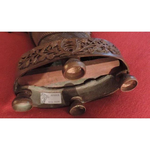 Early 19th Century 1825 Charles X Period French Empire Gilt Bronze 'Flower Vase' Mantle Clock For Sale - Image 5 of 8