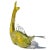 Murano Venetian Murano Vintage Sommerso Yellow Gold Aventurine Italian Art Glass Fish Figure Sculpture For Sale - Image 4 of 8