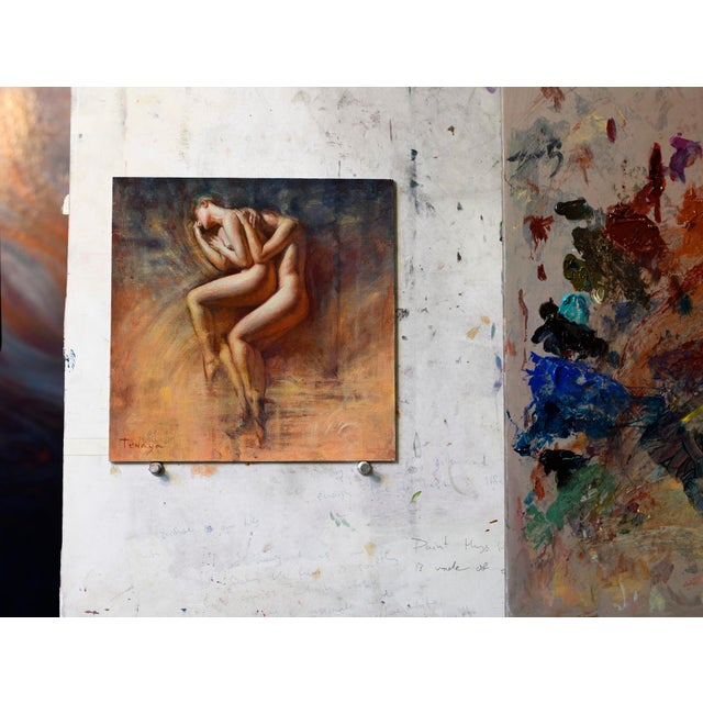 Early 21st Century Intima II by Tenaya Sims | Oil on Artefex panel Two figures embracing in a soft, abstract background. For Sale - Image 5 of 5