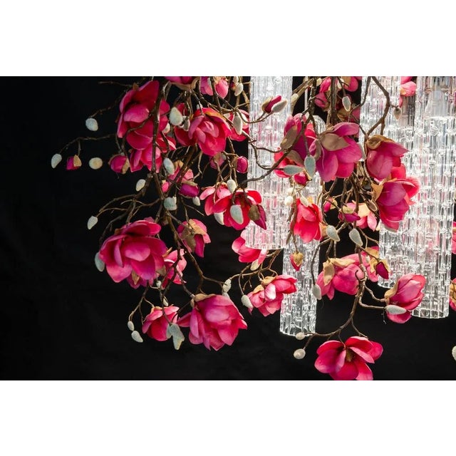 Contemporary Flower Power Fuchsia Magnolia Chandelier from VGnewtrend, Italy For Sale - Image 3 of 12
