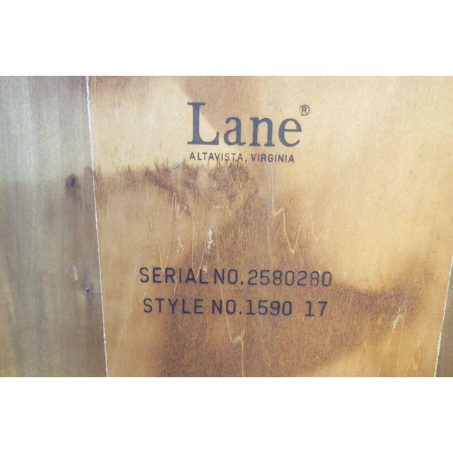 Lane Furniture Mid Century Modern Pair of Large Side End Tables by Lane For Sale - Image 4 of 11