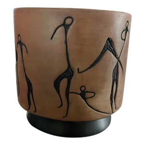 1960s Texcoco Mexican Pottery Vase