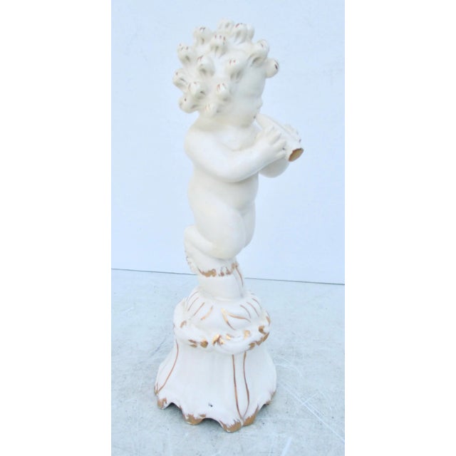 White Italian Ceramic Satyr Mid-Century For Sale - Image 8 of 8