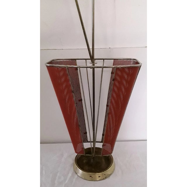 1960s Vintage Umbrella Stand with Chromed Steel Frame, 1960s For Sale - Image 5 of 6